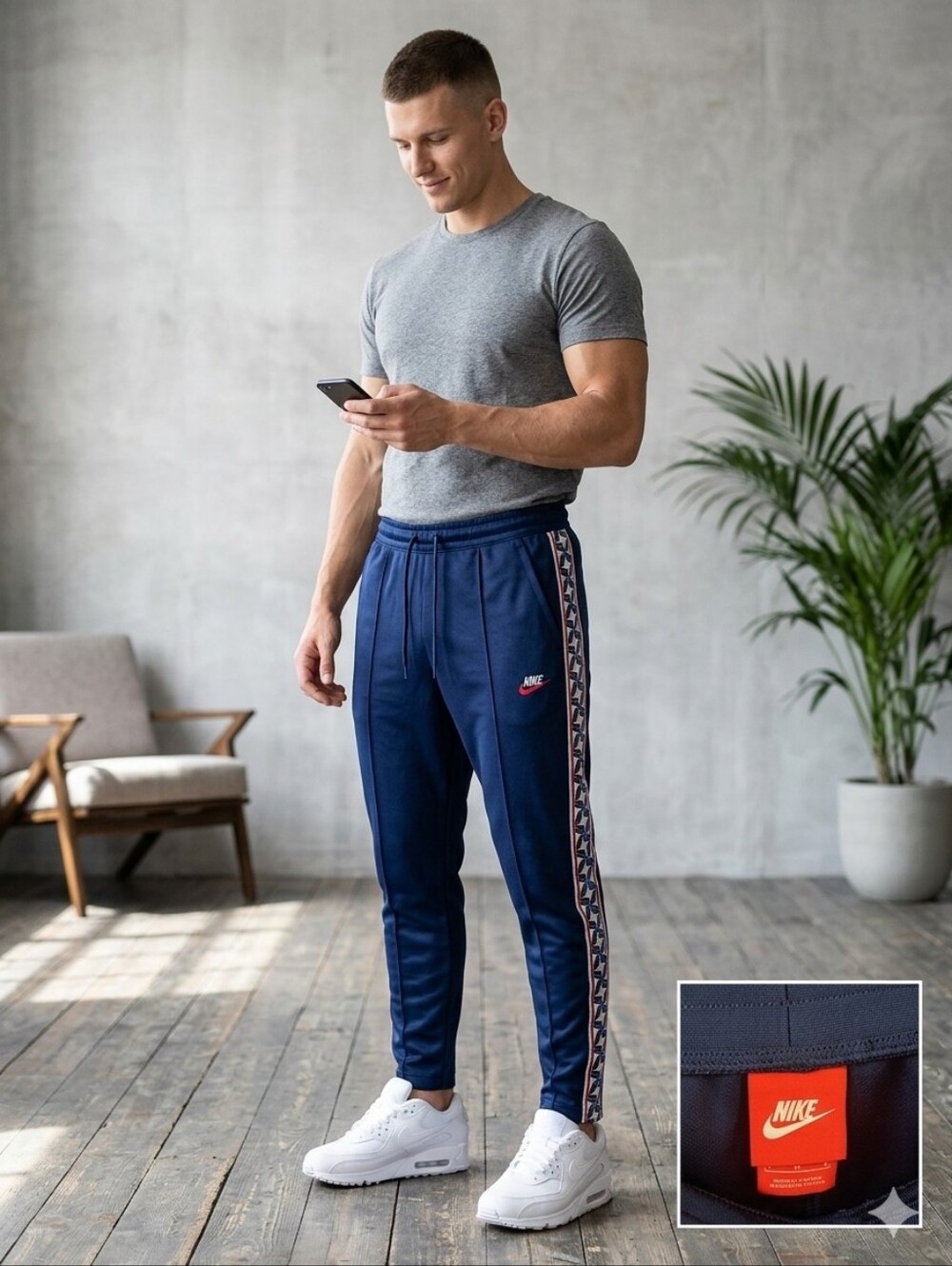 Nike Tapered Poly Men's Joggers-Tracksuit Size XLARGE